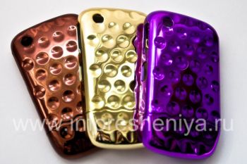 Пластиковый чехол хромированный рельефный для BlackBerry 8520/9300 Curve