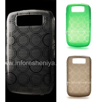 Silicone Case igcwele iphethini "Izindandatho" for BlackBerry 8900 Ijika