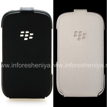 Оригинальный кожаный чехол с вертикально открывающейся крышкой Leather Flip Shell для BlackBerry 9320/9220 Curve