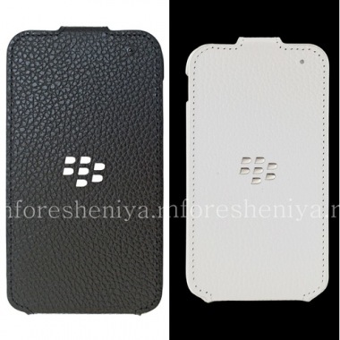 Купить Оригинальный кожаный чехол с вертикально открывающейся крышкой Leather Flip Shell для BlackBerry Q5