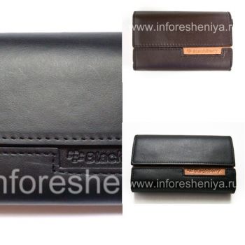 Asli Leather Case Bag Kulit Folio untuk BlackBerry