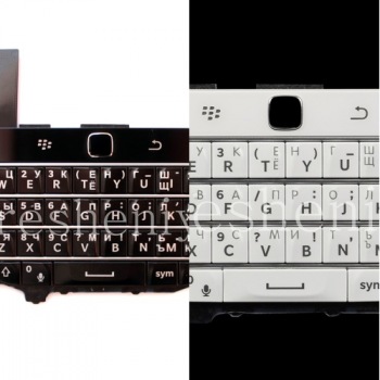 与董事会和触控板的BlackBerry Classic俄语键盘组件（雕刻）