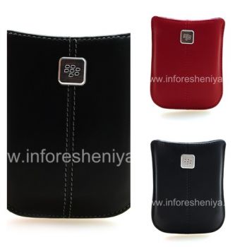 Etui en cuir de poche original avec Pocket étiquette métallique en cuir pour BlackBerry