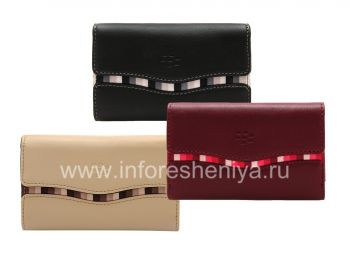 Original Leather Case Bag with fabric insert Leather Folio for BlackBerry