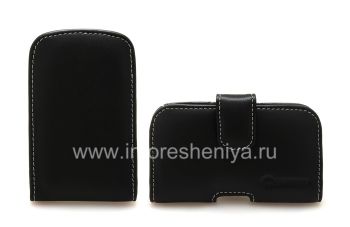 Фирменный кожаный чехол-карман ручной работы с зажимом Monaco Vertical/Horisontal Pouch Type Leather Case для BlackBerry 9900/9930 Bold Touch