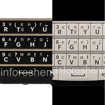 俄语键盘BlackBerry Q10（雕刻）