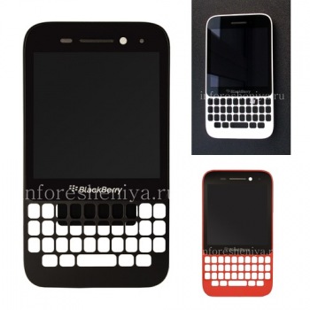Layar LCD asli perakitan dengan layar sentuh dan bezel ke BlackBerry Q5