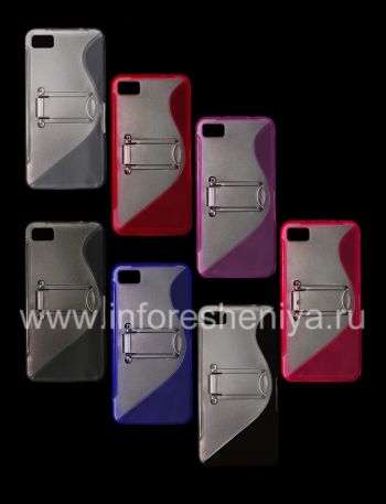Silicone Case Streamline packed with Stand for BlackBerry Z10