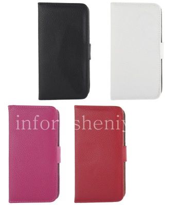 Horizontal Leather Case with opening function supports for BlackBerry Z30