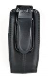 Фотография 2 — Оригинальный кожаный чехол с клипсой и металлической биркой Lambskin Leather Swivel Holster для BlackBerry 8100/8110/8120 Pearl, Черный (Black)