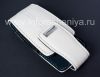 Photo 2 — The original leather case with strap and a metal tag Leather Tote for BlackBerry 8100/8110/8120 Pearl, Pearl White