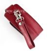 Фотография 6 — Оригинальный кожаный чехол с ремешком и металлической биркой Leather Tote для BlackBerry 8100/8110/8120 Pearl, Красный (Apple Red)