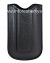Фотография 1 — Оригинальный кожаный чехол-карман Leather Pocket для BlackBerry 8100/8110/8120 Pearl, Черный (Black)