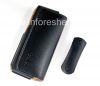 Photo 1 — Signature Leather Case Bag with Clip Cellet Noble Case for BlackBerry 8100/8110/8120 Pearl, Black Brown