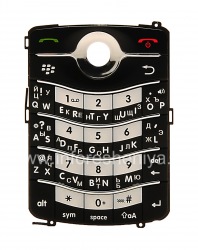 Русская клавиатура для BlackBerry 8220 Pearl Flip (гравировка), Черный