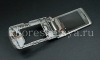 Photo 5 — External and internal LCD screens in the assembly with the middle part of housing for BlackBerry 8220/8230 Pearl Flip, Silver