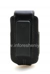 Фотография 2 — Оригинальный кожаный чехол с клипсой с металлической биркой Leather Swivel Holster для BlackBerry 8220 Pearl Flip, Черный (Black)