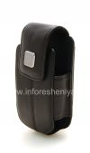 Фотография 3 — Оригинальный кожаный чехол с клипсой с металлической биркой Leather Swivel Holster для BlackBerry 8220 Pearl Flip, Коричневый (Espresso)