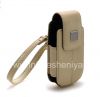 Photo 4 — Asli Bag Kulit Kasus dengan tag logam Kulit Tote untuk BlackBerry 8220 Pearl Balik, Beige (Sandstone)