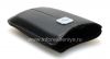 Photo 6 — El caso de cuero original con un metal etiqueta de bolsillo de cuero para BlackBerry 8220 Pearl tirón, Negro (Negro)