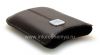 Photo 5 — El caso de cuero original con un metal etiqueta de bolsillo de cuero para BlackBerry 8220 Pearl tirón, Marrón oscuro (Espresso)