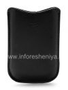 Фотография 1 — Оригинальный кожаный чехол-карман Synthetic Leather Pocket BlackBerry 8220 Pearl Flip, Черный (Black)