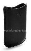 Photo 3 — Leather Case-bolsillo de piel sintética de bolsillo BlackBerry tirón 8220 Pearl, Negro (Negro)