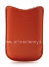 Photo 2 — Leather Case-bolsillo de piel sintética de bolsillo BlackBerry tirón 8220 Pearl, Orange (Inferno)