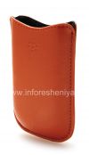 Фотография 4 — Оригинальный кожаный чехол-карман Synthetic Leather Pocket BlackBerry 8220 Pearl Flip, Оранжевый (Inferno)