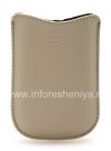 Photo 1 — Case-poche en cuir d'origine Cuir Synthétique Pocket BlackBerry 8220 Pearl flip, Beige (grès)