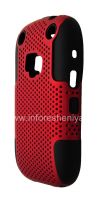 Фотография 4 — Чехол повышенной прочности перфорированный для BlackBerry 9320/9220 Curve, Черный/Красный