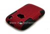 Фотография 6 — Чехол повышенной прочности перфорированный для BlackBerry 9320/9220 Curve, Черный/Красный