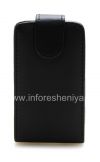Photo 1 — Leather case cover with vertical opening for the BlackBerry 9320/9220 Curve, Black with fine texture