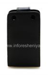 Photo 2 — Couvercle du boîtier en cuir avec ouverture verticale pour le BlackBerry Curve 9320/9220, Noir avec texture fine