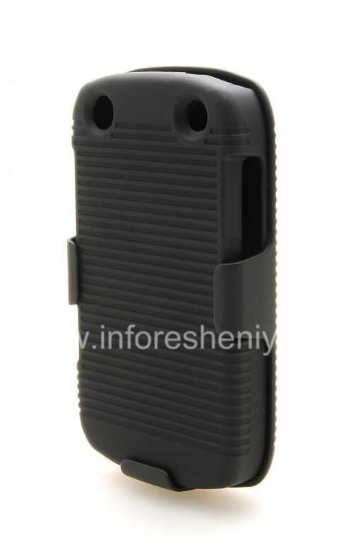 Галерея фотографий товара Пластиковый чехол + кобура для BlackBerry 9320/9220 Curve, Черный