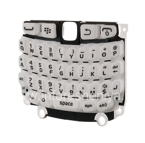 Photogallery for Le clavier original en anglais avec un substrat pour le BlackBerry Curve 9320/9220, blanc product