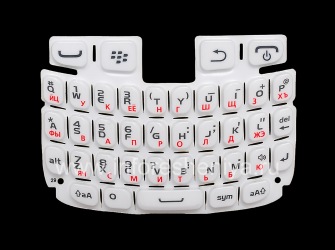 白俄键盘BlackBerry 9320 / 9220曲线, 白色（白）
