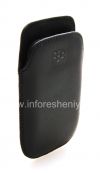Фотография 3 — Кожаный чехол-карман для BlackBerry 9320/9220 Curve, Черный, Мелкая текстура