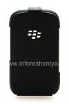Фотография 1 — Оригинальный кожаный чехол с вертикально открывающейся крышкой Leather Flip Shell для BlackBerry 9320/9220 Curve, Черный (Black)