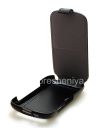 Фотография 7 — Оригинальный кожаный чехол с вертикально открывающейся крышкой Leather Flip Shell для BlackBerry 9320/9220 Curve, Черный (Black)
