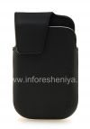 Фотография 1 — Оригинальный кожаный чехол с клипсой Leather Swivel Holster для BlackBerry 9320/9220 Curve, Черный (Black)