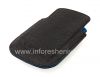 Photo 6 — The original fabric cover-pocket Microfibre Pocket Pouch for BlackBerry 9320/9220 Curve, Black/Sky Blue