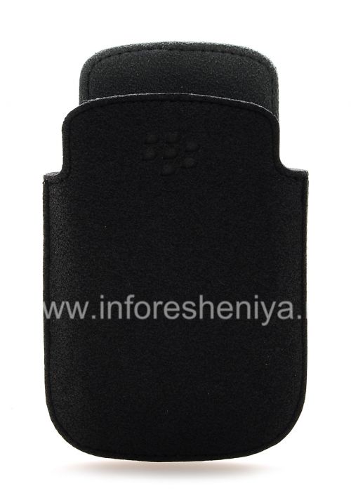 Галерея фотографий товара Оригинальный тканевый чехол-карман Microfibre Pocket Pouch для BlackBerry 9320/9220 Curve, Черный/Серый (Black/Grey)