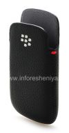 Photo 3 — BlackBerry 9320 / 9220 কার্ভ জন্য মূল চামড়া কেস পকেট লেদার পকেট থলি, ব্ল্যাক (কালো)