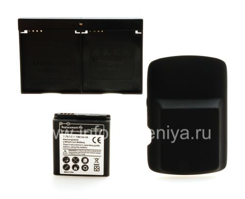 Галерея фотографий товара Аккумулятор повышенной емкости для BlackBerry 9360/9370 Curve, Черный