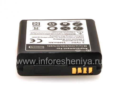 Галерея фотографий товара Аккумулятор повышенной емкости для BlackBerry 9360/9370 Curve, Черный