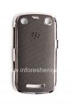 Photo 1 — BlackBerry 9360 / 9370 কার্ভ জন্য একটি এমবসড সন্নিবেশ সঙ্গে প্লাস্টিক ব্যাগ ঢাকনি, ধাতব / কালো