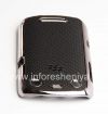 Фотография 7 — Пластиковый чехол-крышка с рельефной вставкой для BlackBerry 9360/9370 Curve, Металлик/Черный