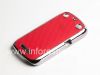 Фотография 4 — Пластиковый чехол-крышка с рельефной вставкой для BlackBerry 9360/9370 Curve, Металлик/Красный