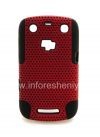 Фотография 1 — Чехол повышенной прочности перфорированный для BlackBerry 9360/9370 Curve, Черный/Красный